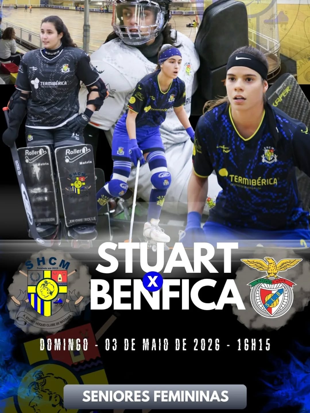Amanhã as nossas SÉNIORES FEMININAS vão jogar novamente em casa! 

Venha apoiar a nossa equipa! 
🕐16.15h
🏒 @stuart.hcm - @slbenfica 

#somosum 🩵💛 

Sofremos juntos! 
Vibramos juntos! 
Festejamos juntos!