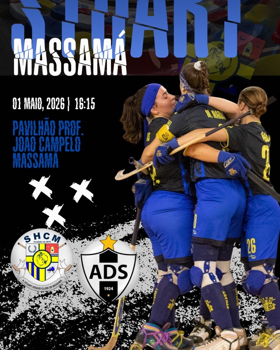 Amanhã é dia de vestir a camisola e apoiar a @stuart.hcm 💪
Teremos um dia repleto de emoção com 3 jogos em casa

🏒 14.45h - BAMBIS
@stuart.hcm - @cdpacodearcos 
🏒 16.45h - SÉNIORES FEMININAS 
@stuart.hcm - @adsanjoanense_hoquei 
🏒 18.00h - BENJAMINS "A"
@stuart.hcm - @hockeyclubdesintra 

Contamos com o vosso apoio!!! 
#somosum 🩵💛

Sofremos juntos!
Vibramos juntos! 
Festejamos juntos!