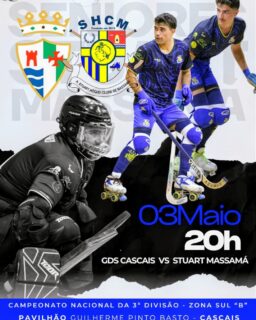 Seniores Masculinos em campo é sinónimo de entrega total, drible rápido e bola na rede. 

Venha apoiar a nossa equipa e ver um jogo cheio de emoção! 
🏒 GDS Cascais - Stuart HCM 🏒

🗓️ Domingo 3/5/2026
🕐 20.00h 
📍Pavilhão Cascais
#somosum 🩵💛

Sofremos juntos! 
Vibramos juntos! 
Festejamos juntos!