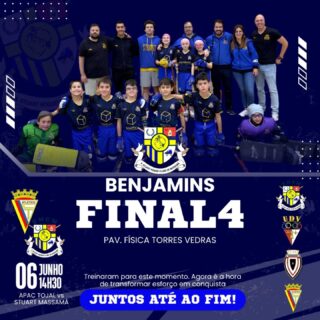 🏑 Os nossos Benjamins estão na Final 4 💪
Queremos a bancada cheia a dar força a esta equipa que tanto merece por tanto esforço e dedicação!
São pequenos mas já nos deixam com muito orgulho! 🔥
Contamos com a família Stuart!
Rumo a Torres Vedras!!!
🗓️ Sábado
🕐 14.30h
📍 Pavilhão Física
#somosum💛💙
Vibramos juntos!
Sofremos juntos!
Festejamos juntos!