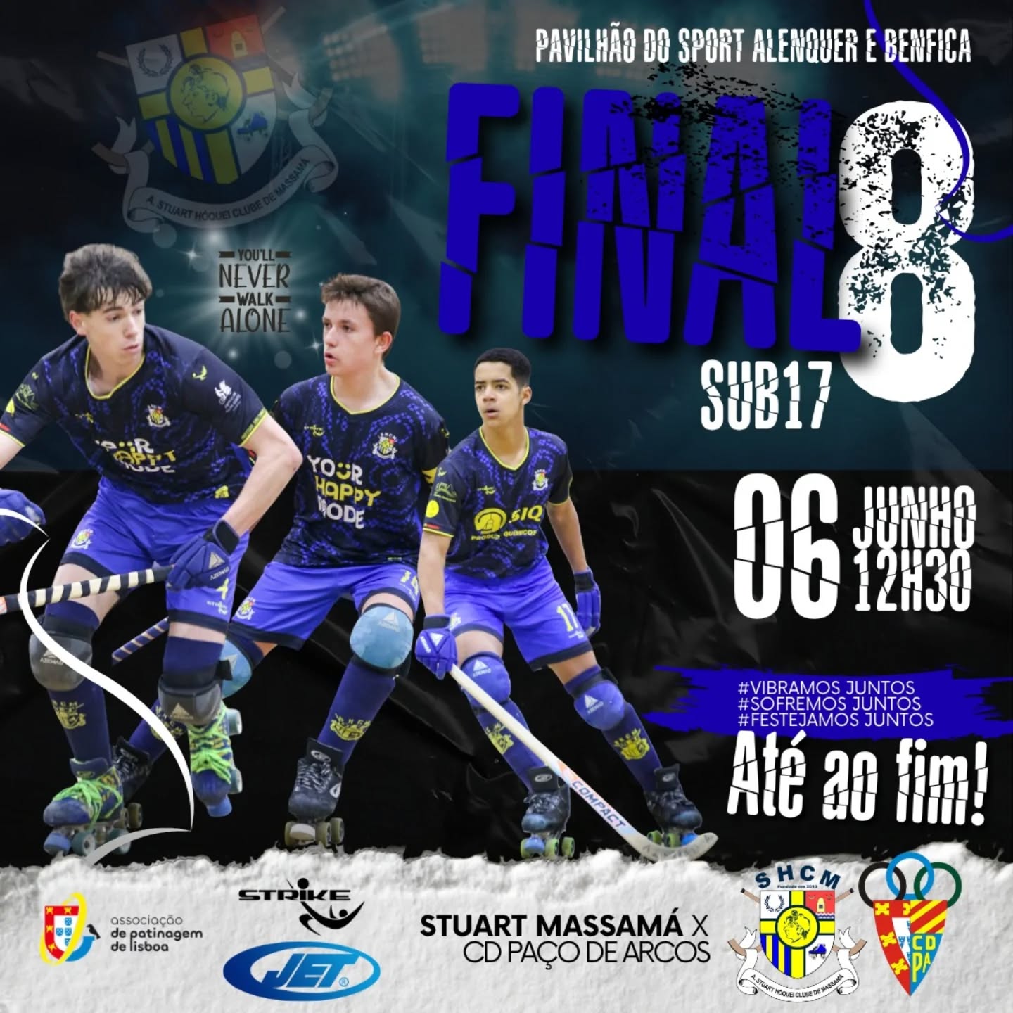 🏑Os nossos Sub 17 estão na Final 8 🔥 
Eles estão prontos para dar tudo em cada jogada, com a garra e o orgulho que os definem 💪
Vamos apoiar a nossa equipa! 

🗓️ Sábado 
🕐 12.30h 
📍 Pavilhão do Sport Alverca e Benfica 

#somosum💛💙
Vibramos juntos! 
Sofremos juntos! 
Festejamos juntos!