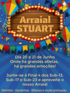 🎏 O Arraial da Stuart está a chegar! 🎏
Venha assistir à Final 4 de três escalões e aproveite o nosso Arraial onde teremos muita alegria e animação 🪗
Contamos com a vossa Presença!
#somosum💛💙