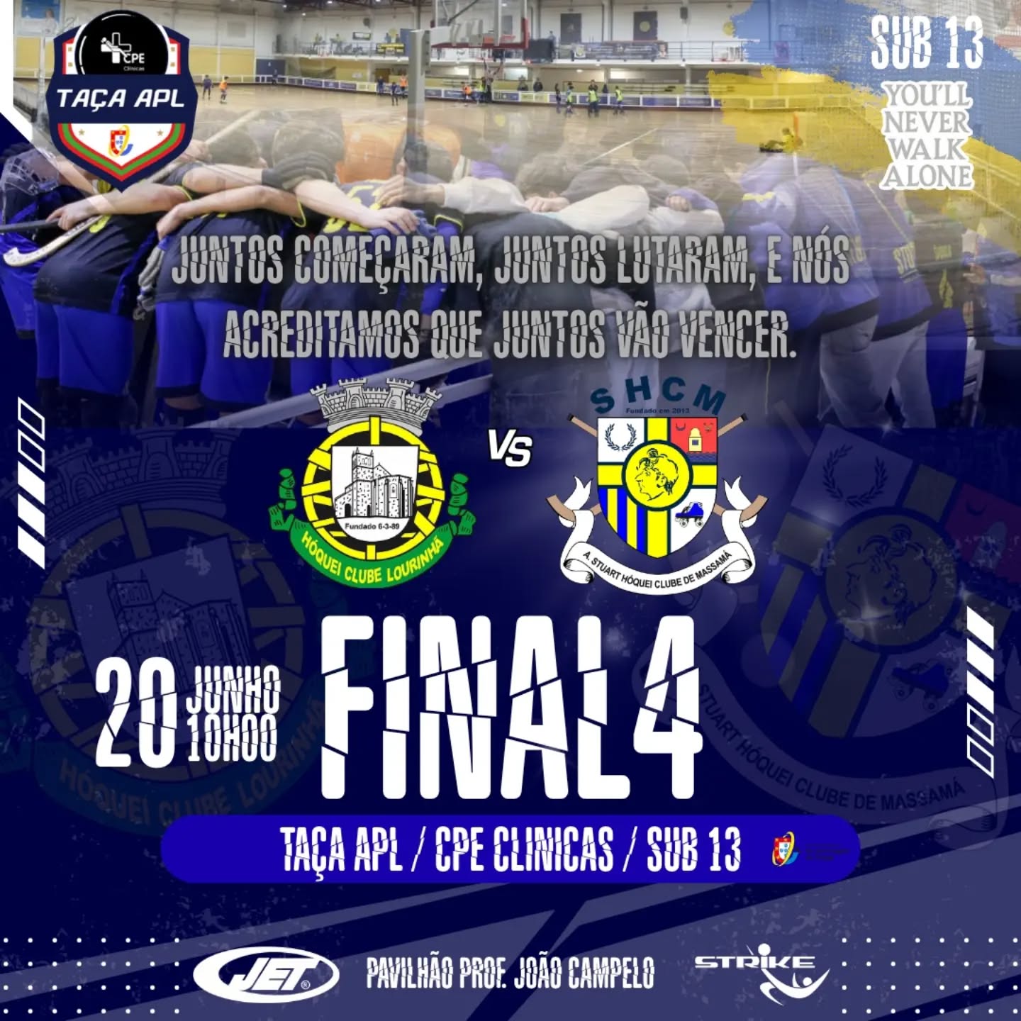 🏑Os nossos Sub 13 chegaram à Final 4! 🔥
Vão jogar em casa e precisam de todo o apoio na bancada para que tenham ainda mais força neste desafio!
Este Sábado venha ao nosso pavilhão apoiar a nossa equipa 💪
🕙10.00h
#somosum💛💙
Vibramos juntos!
Sofremos juntos!
Festejamos juntos!