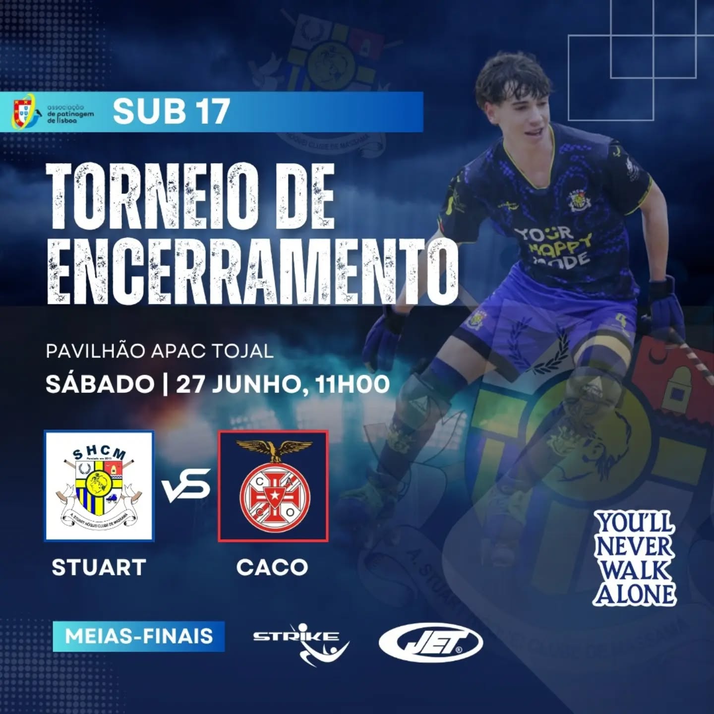 🏑 Os nossos Sub 17 este fim de semana vão estar presentes no Torneio de Encerramento e contam com a bancada cheia! 🏑

Contamos com o vosso apoio! 

🗓️ 27 Junho 
🕚 11.00h 
📍 Pavilhão APAC Tojal 

#somosum💛💙 
Vibramos juntos! 
Sofremos juntos! 
Festejamos juntos!