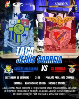 🏑 Sexta-feira 🏑
STUART HCM X SL BENFICA
Vamos encher a bancada de apoio aos nossos Seniores Masculinos 🔥
A sua entrada reverterá na compra de patins, ajudando a nossa iniciação e todas as crianças que estão agora a começar esta modalidade! 🛼
Contamos com a sua presença!
#somosum💛💙
Sofremos juntos!
Vibramos juntos!
Festejamos juntos!